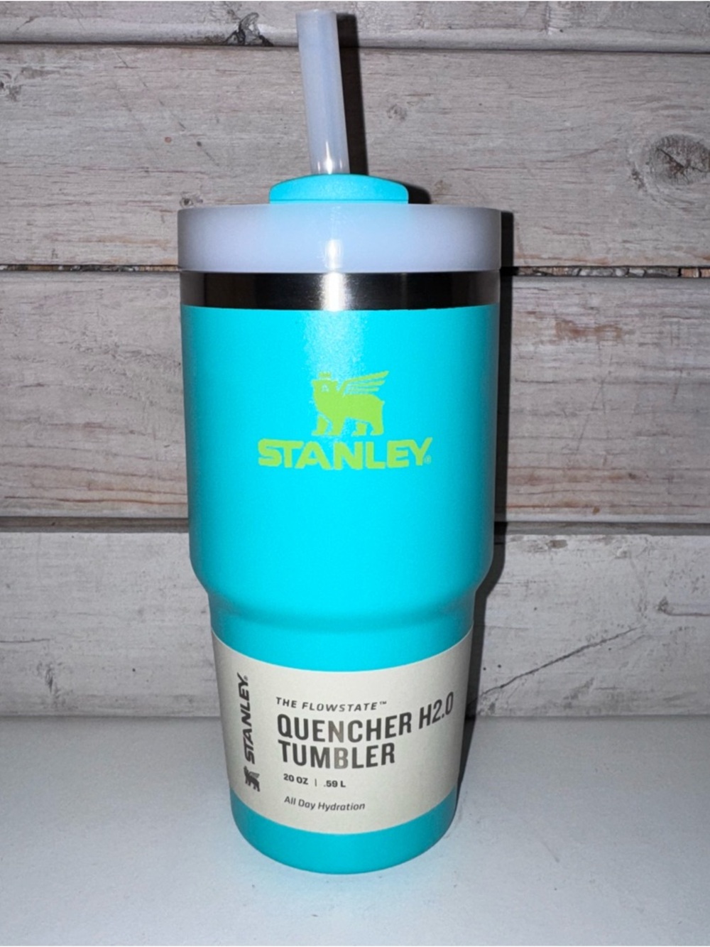 Stanley 20oz Quencher Tumbler TROPICAL TEAL Summer 2024 Heat Wave Collection NWT